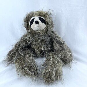 JellyCat of London Cyril The Sloth 16" Fluffy Long Hair Shaggy Soft Plush EUC